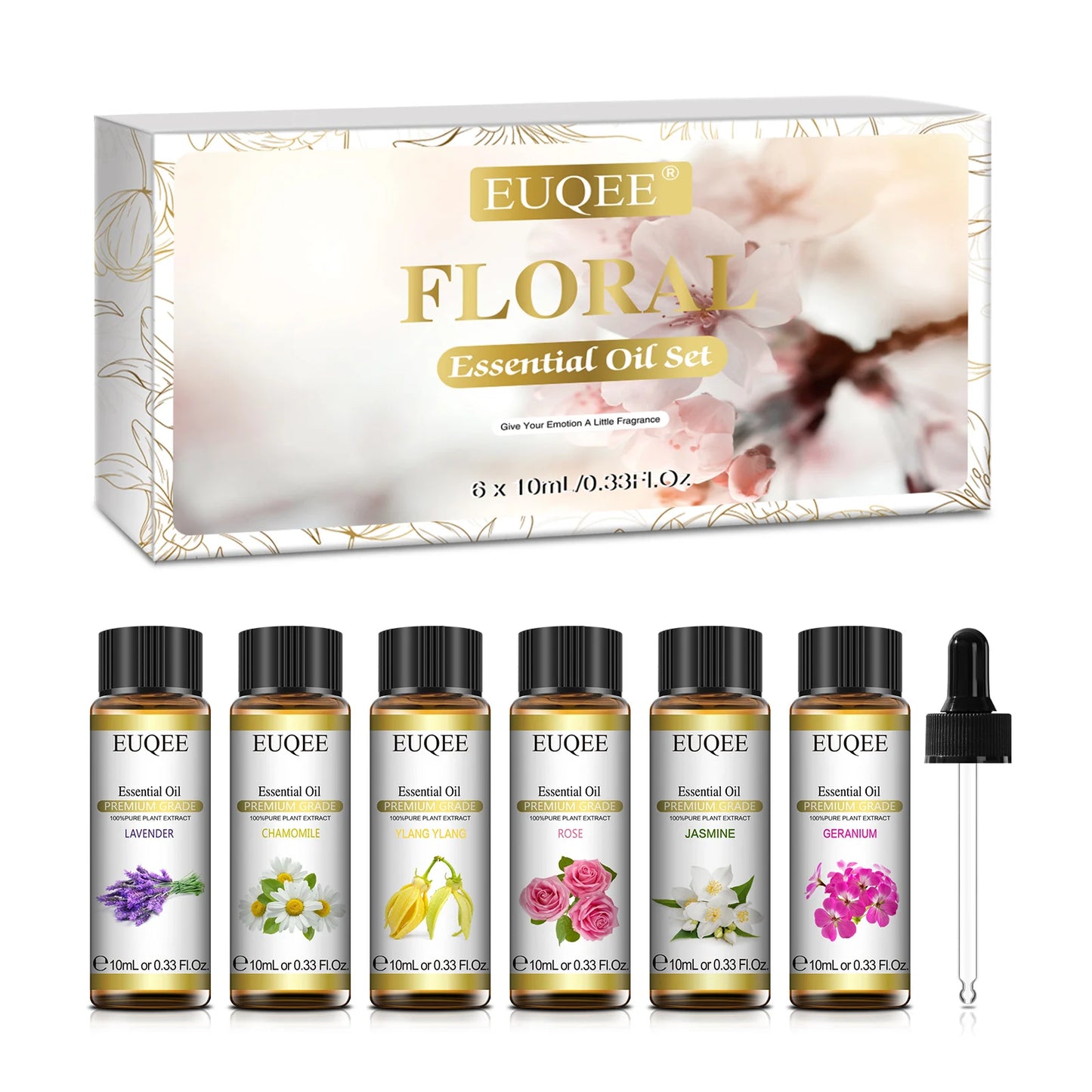6 Bottles Essential Oils Set for Diffuser DIY Soap Candle Making-Peppermint Lavender Sweet Orange Lemongrass Eucalyptus