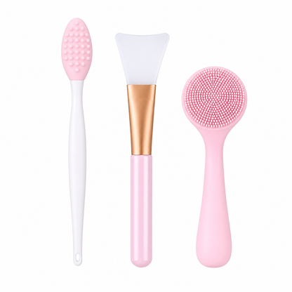 Silicone Facial Cleansing Brush Set