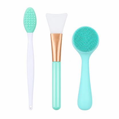 Silicone Facial Cleansing Brush Set