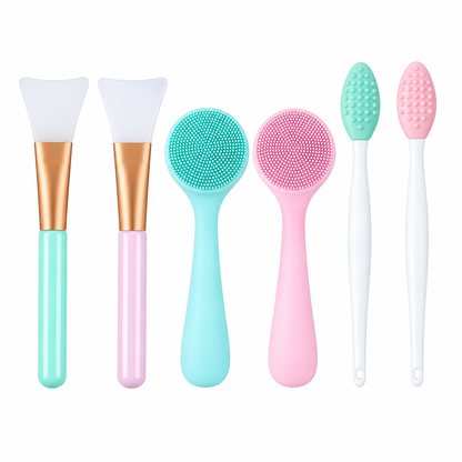 Silicone Facial Cleansing Brush Set