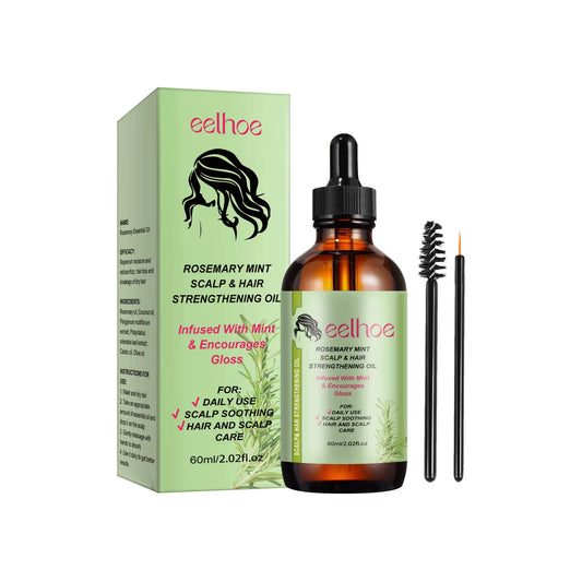 Natural Rosemary Hair Growth Essential Oil Dandruff Treatment for Scalp Professional Hair Care anti Hair Loss Serum 60Ml